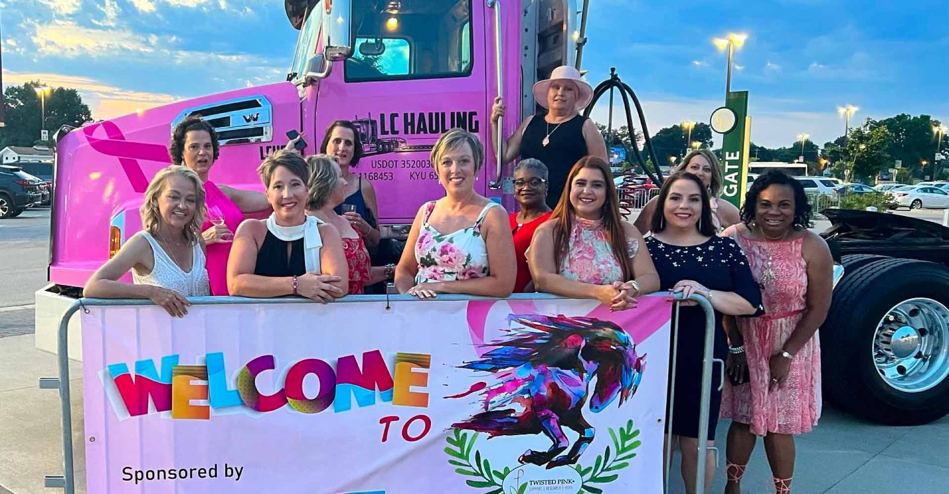 Ana, Megan and team at Think Pink fundraiser